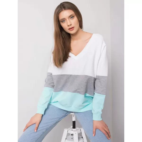  Dámská mikina RUE PARIS RV-BL-5972.07 WHITE-GRAY 