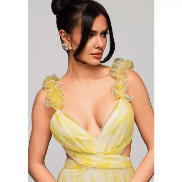  Dámské šaty LARICA LA-OM-DLR161 YELLOW 