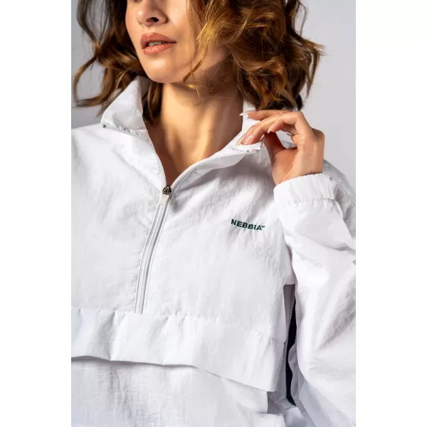  NEBBIA Clubhouse half-zip mikina CLUB DOR 644 WHITE 