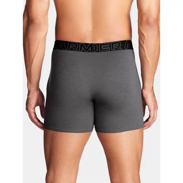  Pánské boxerky UNDER ARMOUR M PERF COTTON 6IN (3KS) 1383889-025 ŠEDÁ 