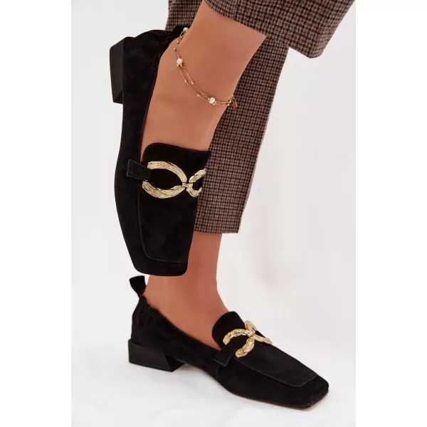  Dámské mokasíny D&A CR61-3115 BLACK 