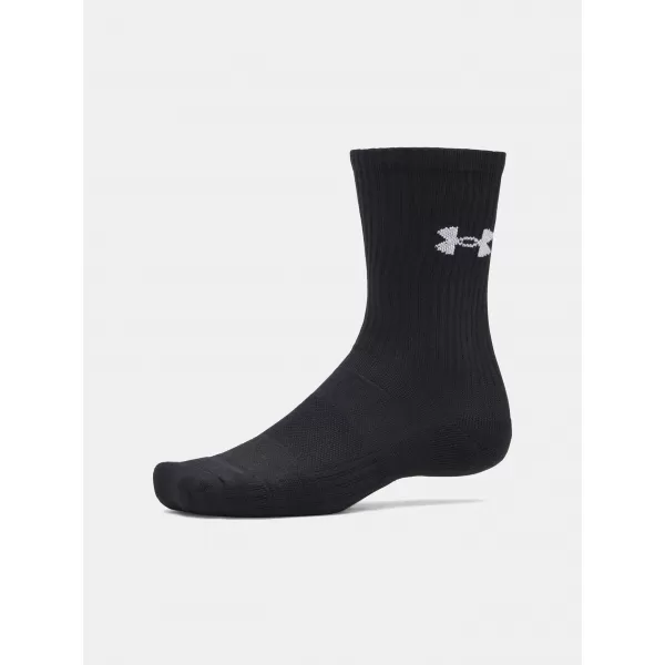  Ponožky UNDER ARMOUR PERFORMANCE COTTON 3P CRW 6009685-008 ČERNÁ 