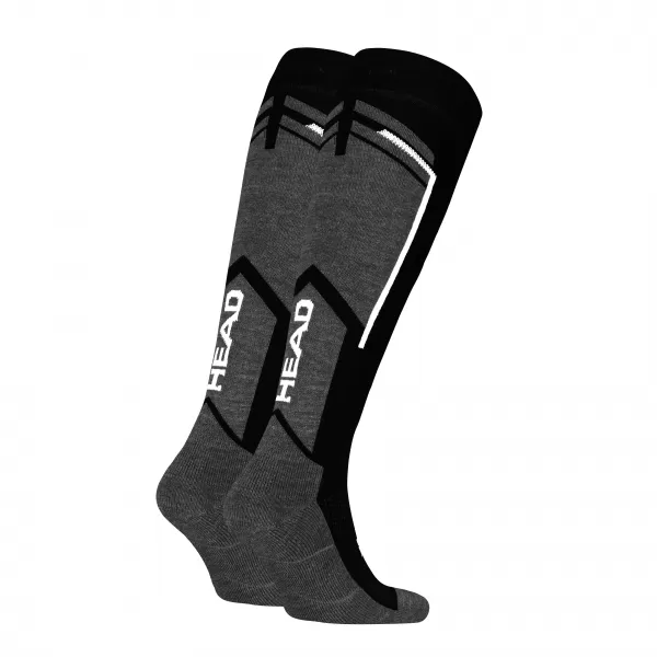  Ponožky HEAD SKI BEGINNER KNEEHIGH 2P BLACK/DARK GREY 