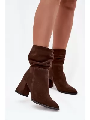 Dámské kozačky ZAZOO 4216 BROWN