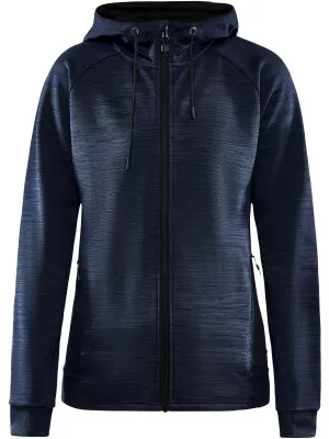 Dámská bunda s kapucí CRAFT Corp. ADV Unify Hoodie Jacket W OHNIVÝ MELÍR
