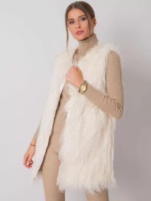 Dámská vesta WOOL FASHION ITALIA AT-KZ-3501-1.13P ECRU