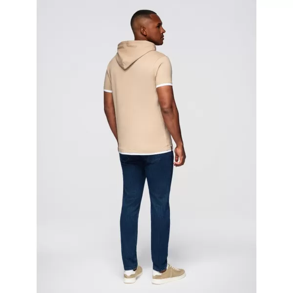  Pánské triko OMBRE OM-TSCT-0256 BEIGE 