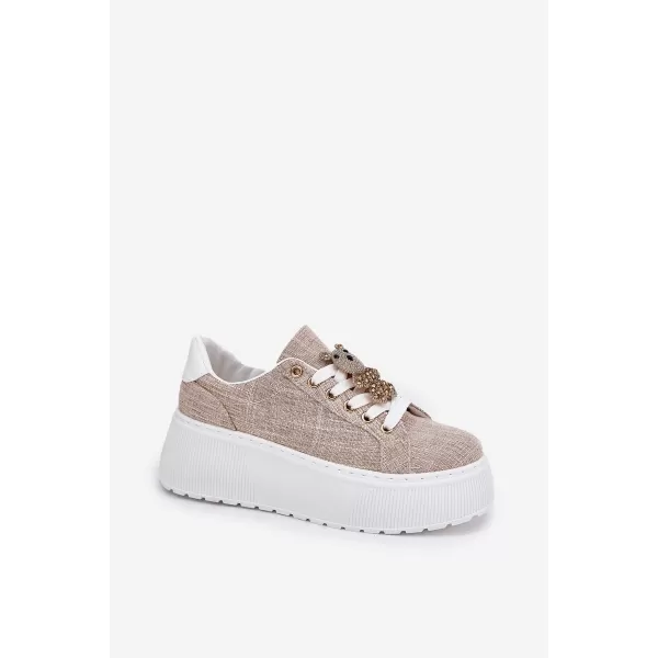  Dámské tenisky S.BARSKI BF51-014 BEIGE 