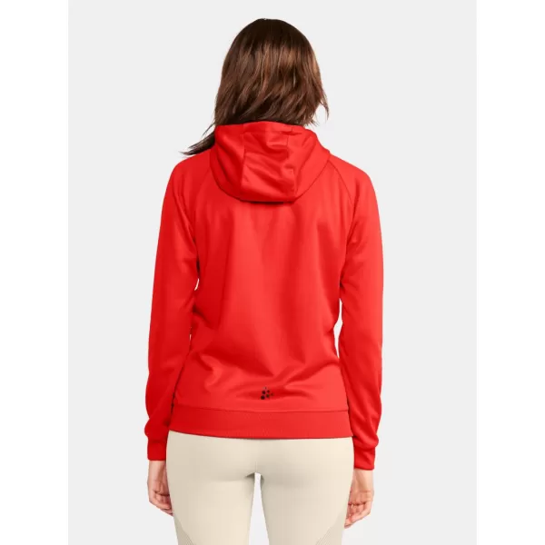  Dámská bunda s kapucí CRAFT Corp. ADV Unify Hoodie Jacket W JASNĚ ČERVENÁ 