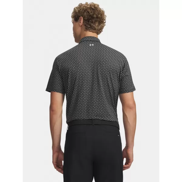  Pánské triko UNDER ARMOUR T2G PRINTED POLO 6012304-001 ČERNÁ 