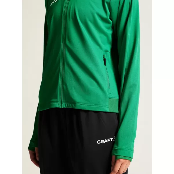  Dámská tréninková bunda CRAFT TW Evolve 2.0 Full Zip Jacket W TÝMOVĚ ZELENÁ 
