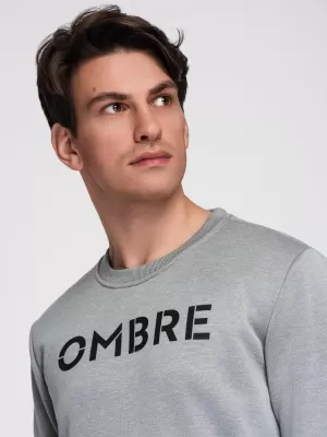 Pánská mikina OMBRE B1711 GREY MELANGE