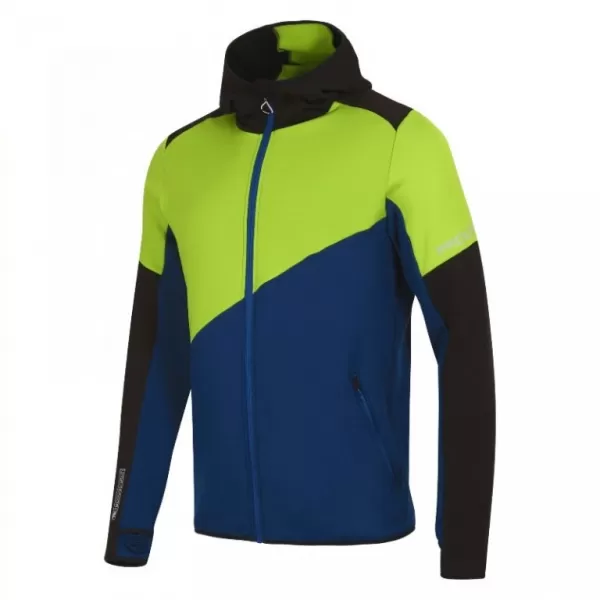  Pánská mikina PROGRESS TERRITORY HOODY ČERNÁ ZELENÁ 