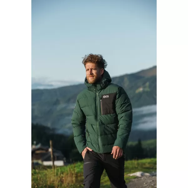  Pánská zimní bunda NORDBLANC BRAMBLE NBWJM8258 TMAVĚ ZELENÁ 