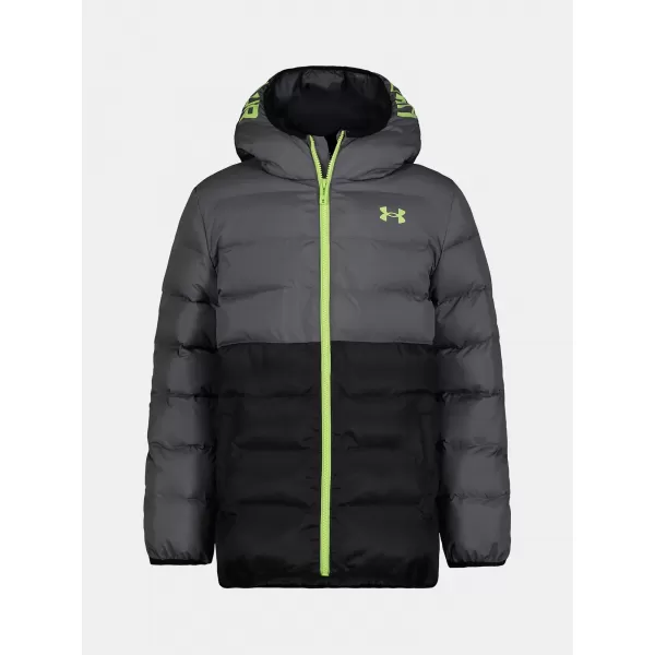  Chlapecká bunda UNDER ARMOUR UA PRONTO COLORBLOCK PUFFER JACKET UJFIM09F-021 ŠEDÁ 