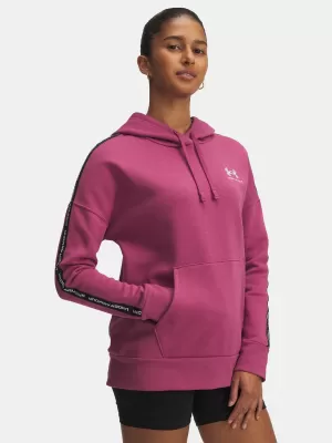 Dámská mikina UNDER ARMOUR ICON FLEECE TAPED HDY 6003708-659 ČERVENÁ