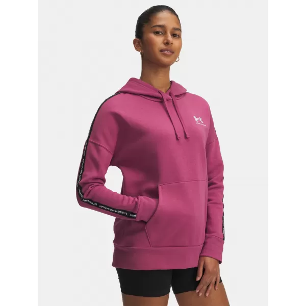  Dámská mikina UNDER ARMOUR ICON FLEECE TAPED HDY 6003708-659 ČERVENÁ 