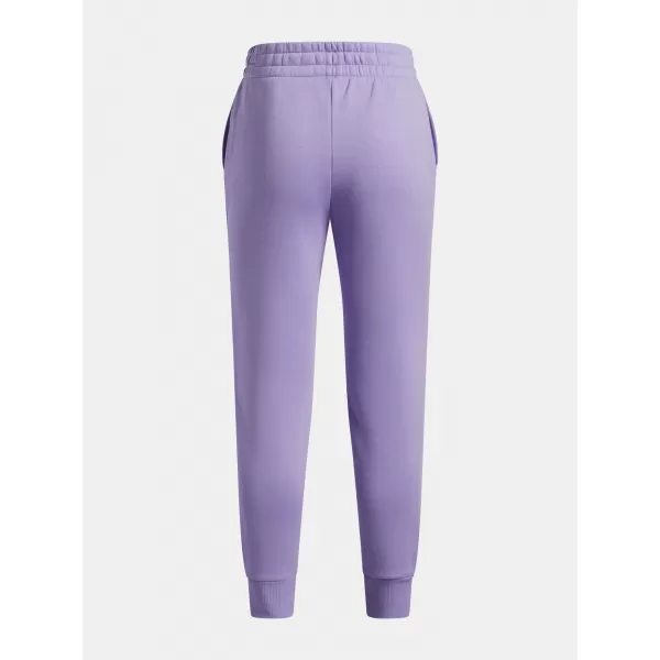  Dívčí tepláky UNDER ARMOUR UA RIVAL FLEECE JOGGERS 1379525-538 FIALOVÁ 