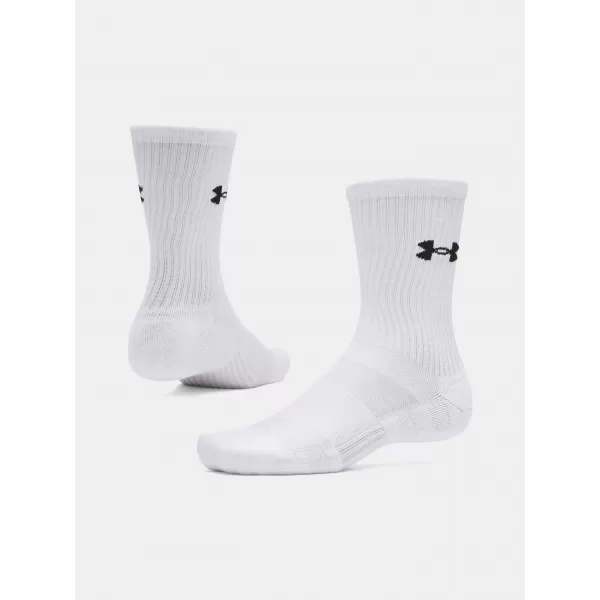  Ponožky UNDER ARMOUR PERFORMANCE COTTON 3P CRW 6009685-100 BÍLÁ 