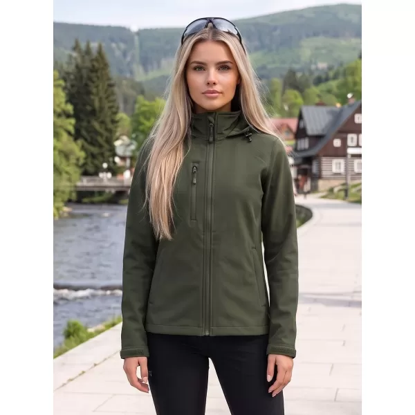  Dámská softshellová bunda ALTISPORT NoPrint NP/ALW945 MILITARY 