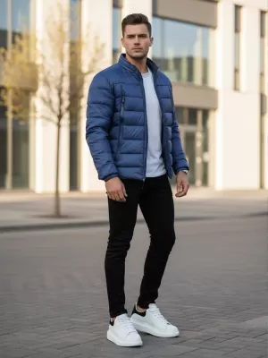 Pánská bunda DSTREET TMAVĚ MODRÁ