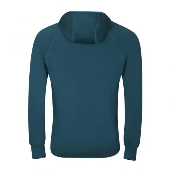  Pánská mikina Progress TOREZ MERINO HOODY funkční kapucí ZELENÁ 