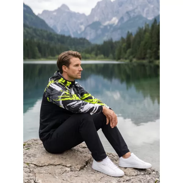  Pánská softshellová bunda premium ALTISPORT VOJ/ALM039JACK01 ČERNOŽLUTÁ 