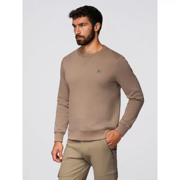  Pánská mikina OMBRE OM-SSNZ-0243 LIGHT BROWN 