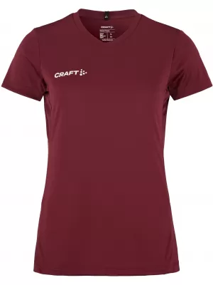 Dámské sportovní tričko s výstřihem do V CRAFT TW Squad Go Jersey Solid W KAŠTANOVÁ