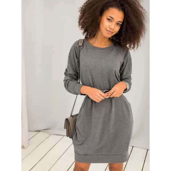  Dámské šaty BASIC FEEL GOOD RV-TU-5184.93P DARK GREY 