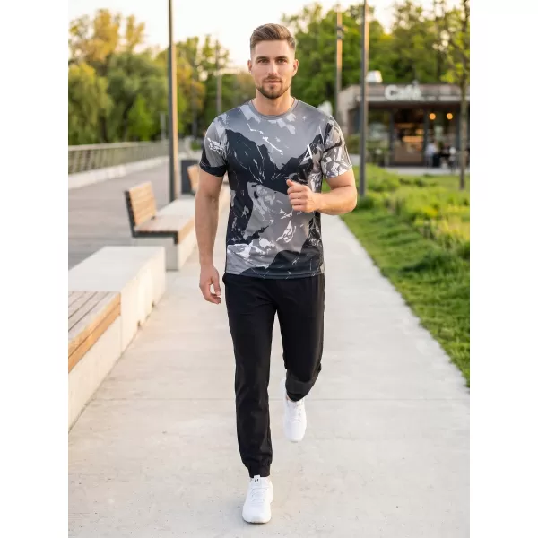  Pánské tričko premium ALTISPORT VOJ/ALM131TR01 ŠEDÁ/ČERNÁ 