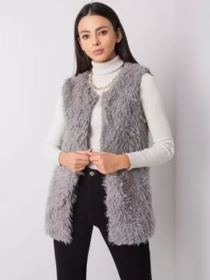 Dámská vesta WOOL FASHION ITALIA AT-KZ-22105.11P DARK GREY