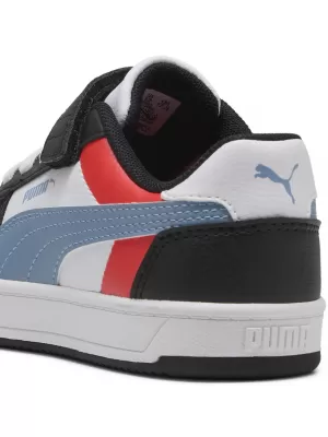 Dětské boty PUMA CAVEN 2.0 BLOCK AC+ PS 394462-17 PUMA WHITE/COOL BLUE/BLACK