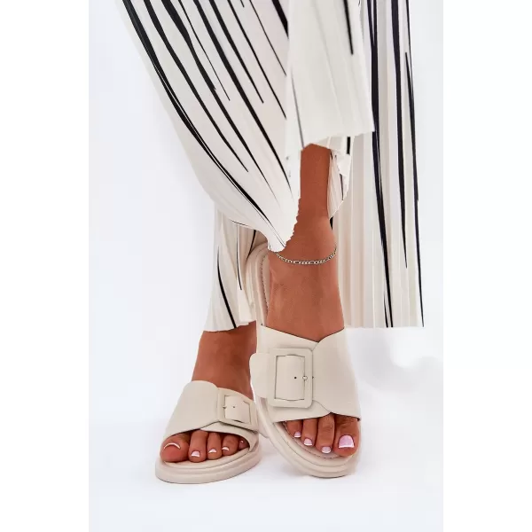  Dámské pantofle D&A SJ2302-01 BEIGE 