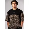 NEBBIA Oversized tričko POWER 898 LIGHT BROWN CAMO