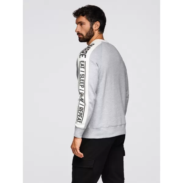  Pánská mikina OMBRE OM-SSNZ-0200 GREY MELANGE 