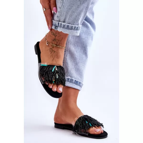  Dámské pantofle S.BARSKI KV-576-4 BLACK 