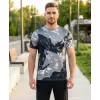 Pánské tričko premium ALTISPORT VOJ/ALM131TR01 ŠEDÁ/ČERNÁ