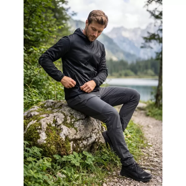  Pánská softshellová bunda premium ALTISPORT VOJ/ALM129JACK01 ČERNOŠEDÁ 