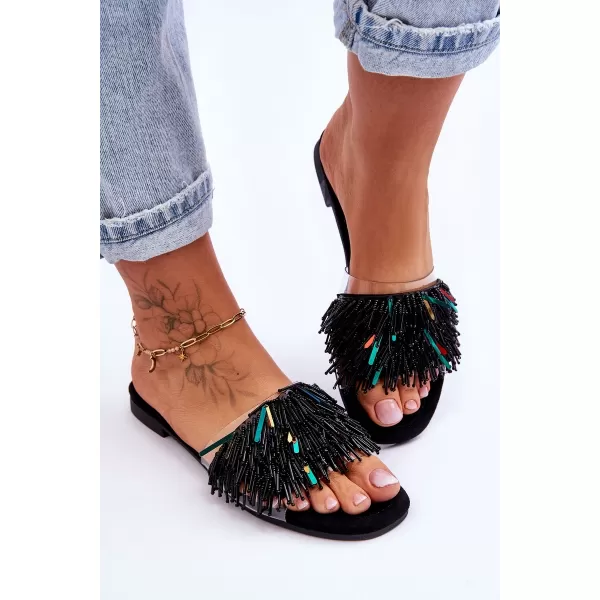  Dámské pantofle S.BARSKI KV-576-4 BLACK 
