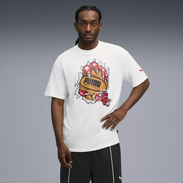  Pánské triko PUMA HOOPAVERSE TEE 3 632891-01 PUMA WHITE 