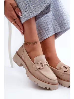 Dámské mokasíny D&A TW117 BEIGE