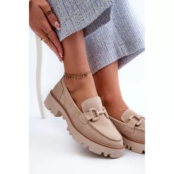  Dámské mokasíny D&A TW117 BEIGE 