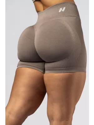 NEBBIA High-waist push-up šortky POWER 893 LIGHT BROWN ASH