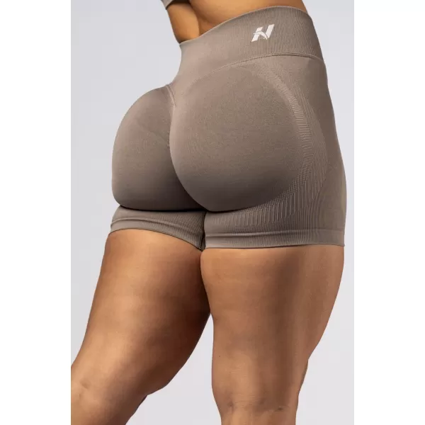  NEBBIA High-waist push-up šortky POWER 893 LIGHT BROWN ASH 