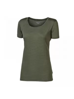 Dámské triko PROGRESS ORIGINAL MERINO KHAKI ŠEDÁ