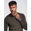 Pánský svetr OMBRE OM-SWBS-0106 OLIVE MELANGE