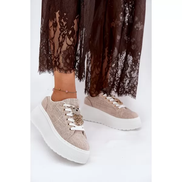  Dámské tenisky S.BARSKI BF51-014 BEIGE 