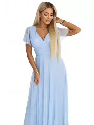 Dámské šaty NUMOCO 635-6 BLANKYTNĚ MODRÁ
