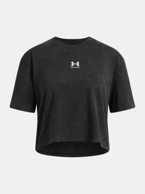 Dívčí triko UNDER ARMOUR UA G RIVAL WASH SS 6011673-001 ČERNÁ